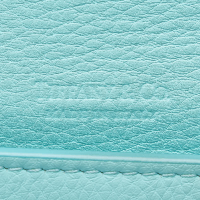 ティファニー バイカラー 長財布 ティファニーブルー ホワイト レザー レディース TIFFANY&Co. 【中古】