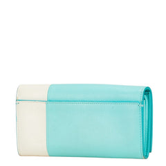 ティファニー バイカラー 長財布 ティファニーブルー ホワイト レザー レディース TIFFANY&Co. 【中古】
