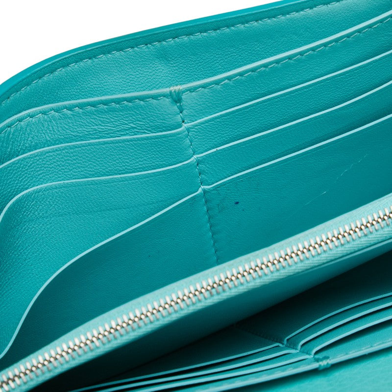 ティファニー バイカラー 長財布 ティファニーブルー ホワイト レザー レディース TIFFANY&Co. 【中古】