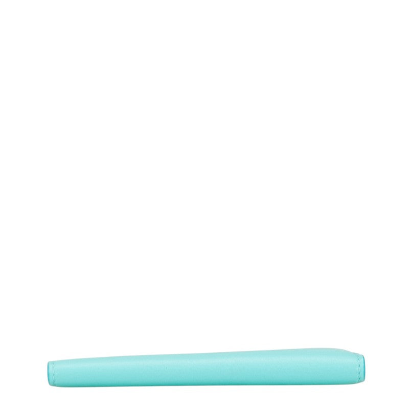 ティファニー バイカラー パスポートケース ティファニーブルー ホワイト レザー レディース TIFFANY&Co. 【中古】