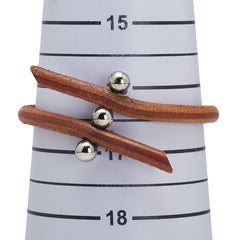 エルメス ルーレットヒルブ ブレスレット ブラウン シルバー レザー メタル レディース HERMES 【中古】