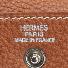 エルメス ペンケース 小物入れ ブラウン トゴ レディース HERMES 【中古】