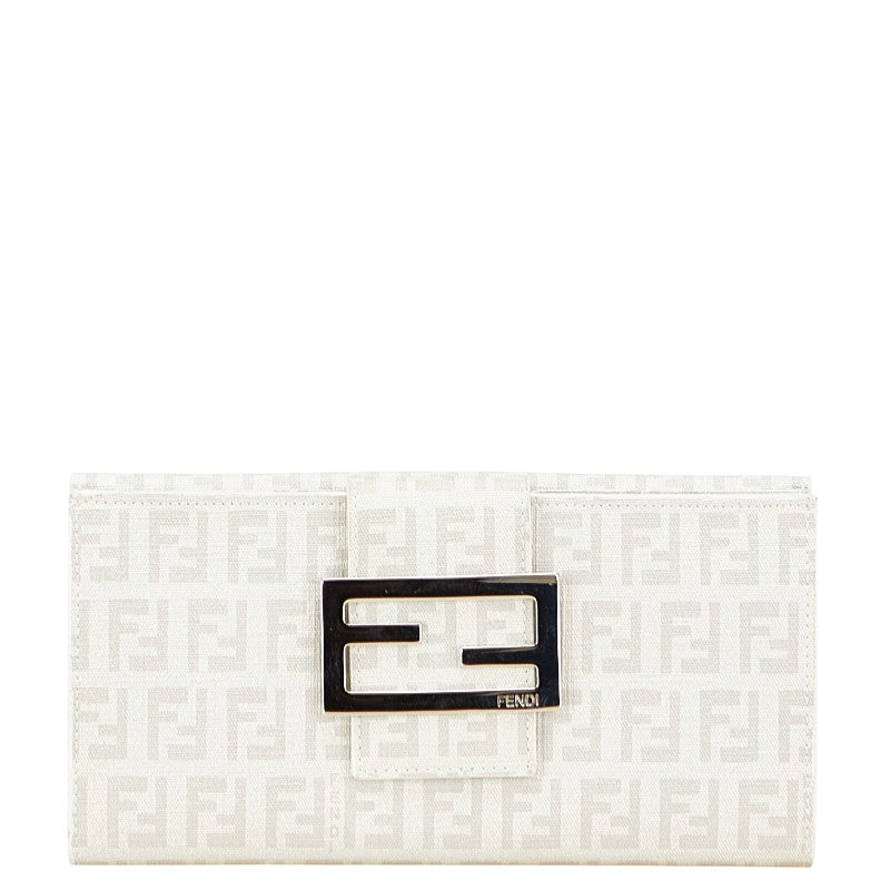 フェンディ ズッキーノ 長財布 8M0032 ホワイト PVC レディース FENDI 【中古】