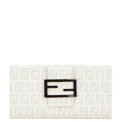 フェンディ ズッキーノ 長財布 8M0032 ホワイト PVC レディース FENDI 【中古】