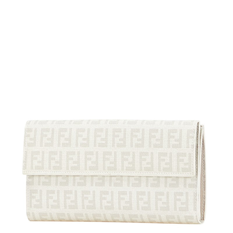フェンディ ズッキーノ 長財布 8M0032 ホワイト PVC レディース FENDI 【中古】