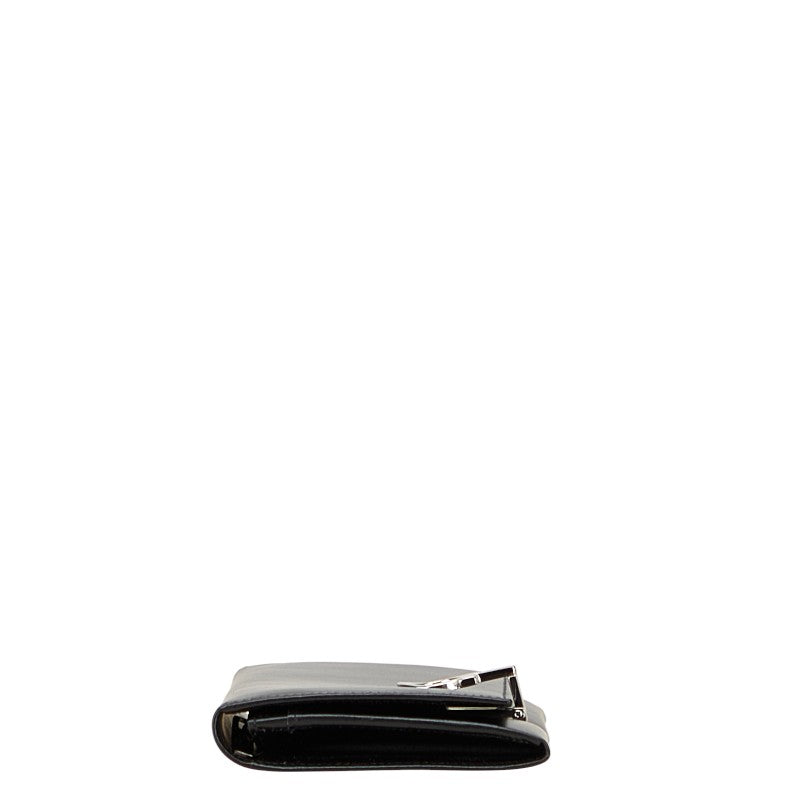 サルヴァトーレフェラガモ ガンチーニ 長財布 AQ-220107 ブラック レザー レディース Salvatore Ferragamo 【中古】