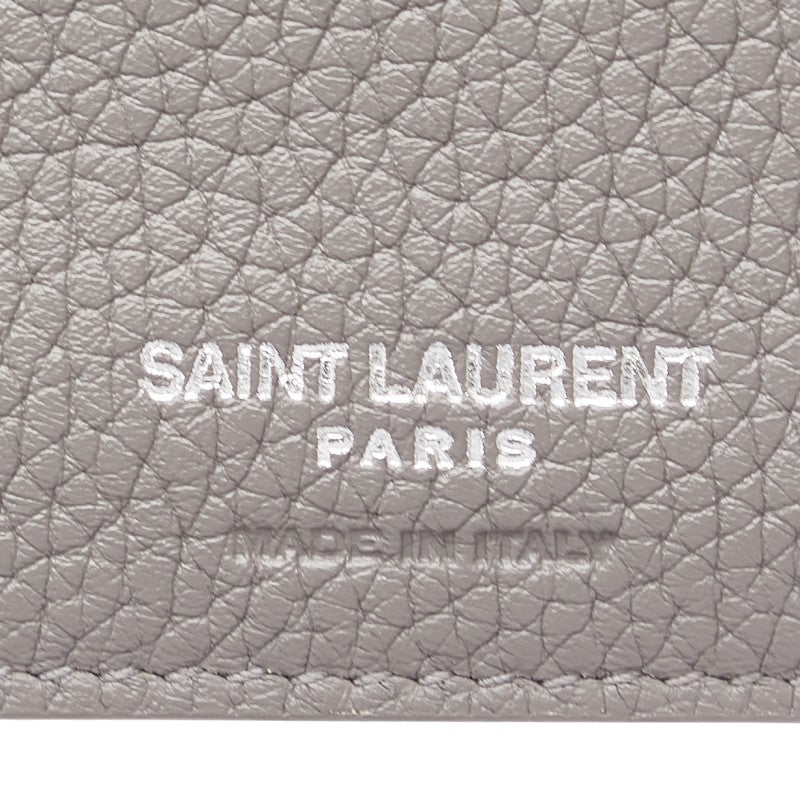 サンローラン サックドジュール 長財布 504981 グレー レザー レディース SAINT LAURENT 【中古】