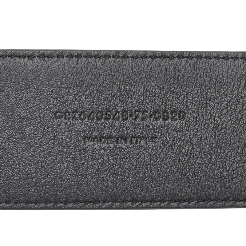 サンローラン YSL クロコ型押し ベルト 640548 ブラック レザー レディース SAINT LAURENT 【中古】