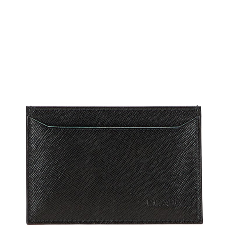 プラダ カードケース ブラック サフィアーノレザー レディース PRADA 【中古】