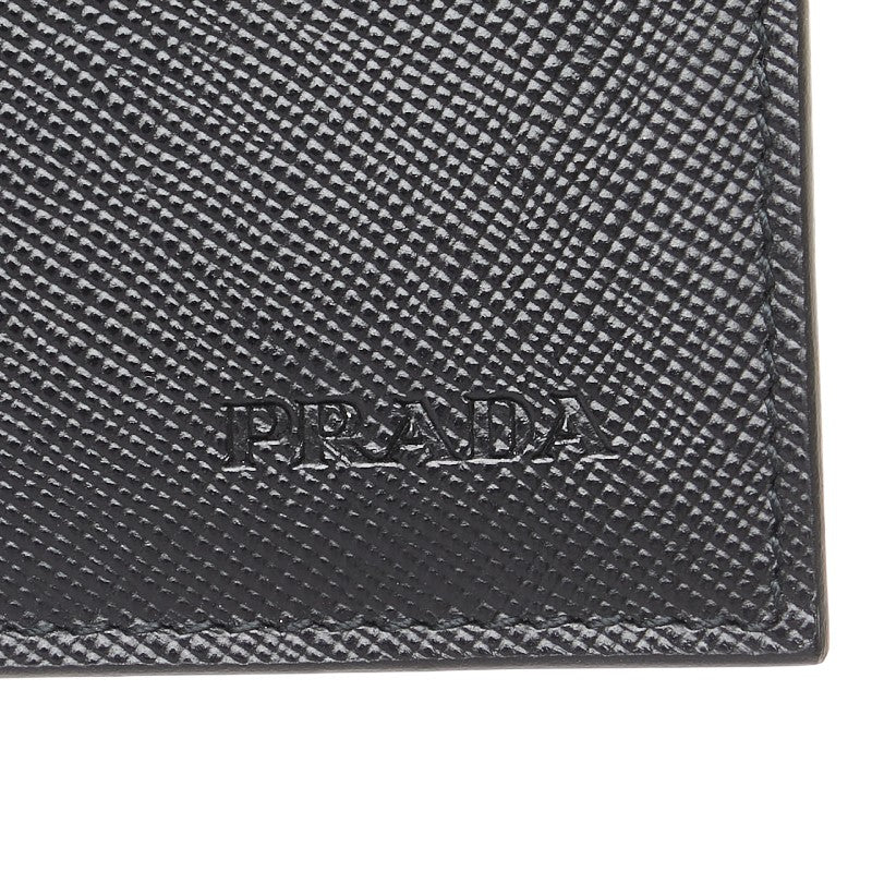 プラダ カードケース ブラック サフィアーノレザー レディース PRADA 【中古】