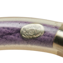 シャネル スポーツライン ロゴチューブ ブレスレット パープル ゴールド ビニール メッキ レディース CHANEL 【中古】