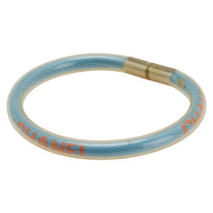 シャネル スポーツライン ロゴチューブ ブレスレット ブルー ゴールド ビニール メッキ レディース CHANEL 【中古】