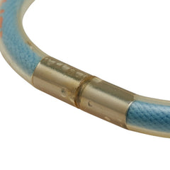 シャネル スポーツライン ロゴチューブ ブレスレット ブルー ゴールド ビニール メッキ レディース CHANEL 【中古】