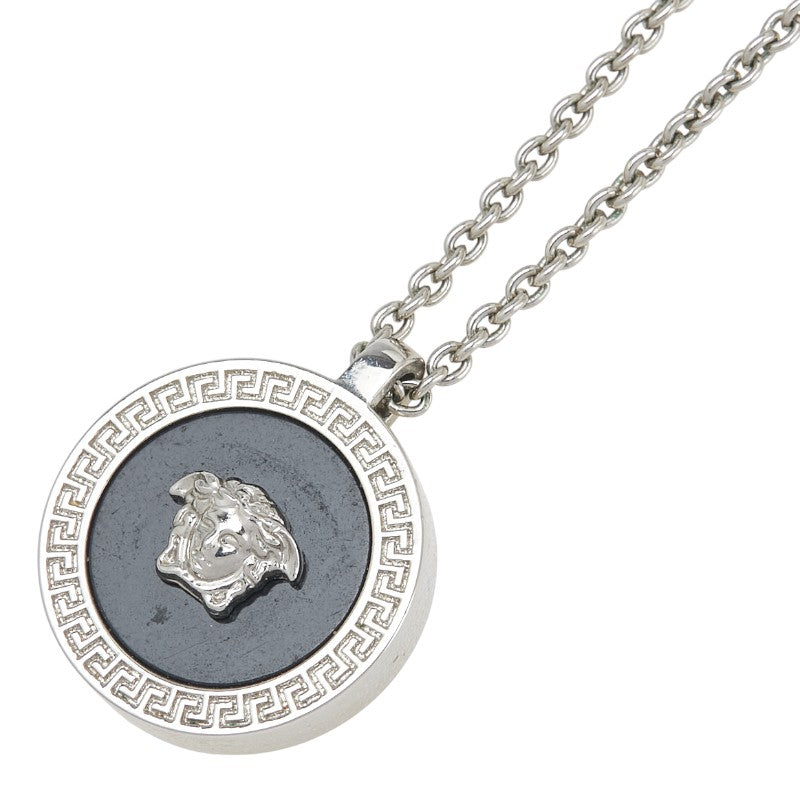 ヴェルサーチェ メドゥーサ ペンダントネックレス シルバー ブラック メタル レディース VERSACE 【中古】