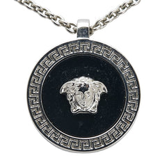 ヴェルサーチェ メドゥーサ ペンダントネックレス シルバー ブラック メタル レディース VERSACE 【中古】