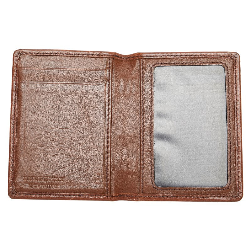 バーバリー ノバチェック パスケース カードケース ベージュ マルチカラー キャンバス レザー レディース BURBERRY 【中古】