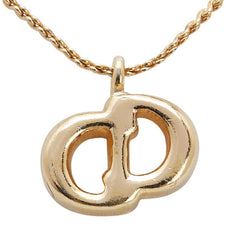 ディオール CDロゴ ペンダントネックレス ゴールド メッキ ラインストーン レディース Dior 【中古】