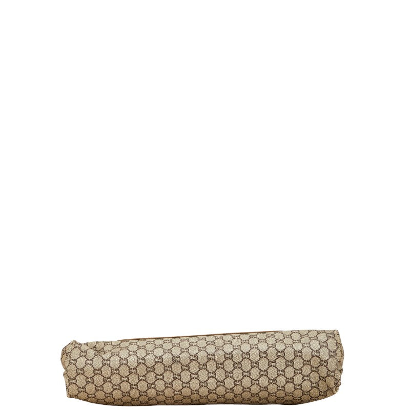 グッチ GGプラス オールドグッチ シェリーライン トートバッグ ベージュ カーキ PVC レザー レディース GUCCI 【中古】