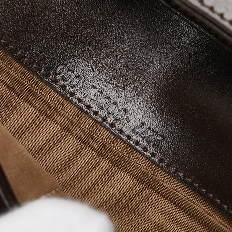 フェンディ ズッカ 長財布 30851 ブラウン ブラック キャンバス レザー レディース FENDI 【中古】