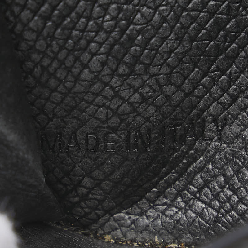 バレンシアガ ロゴ コンパクトウォレット 三つ折り財布 593813 ブラック レザー レディース BALENCIAGA 【中古】