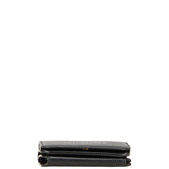 バレンシアガ ロゴ コンパクトウォレット 三つ折り財布 593813 ブラック レザー レディース BALENCIAGA 【中古】