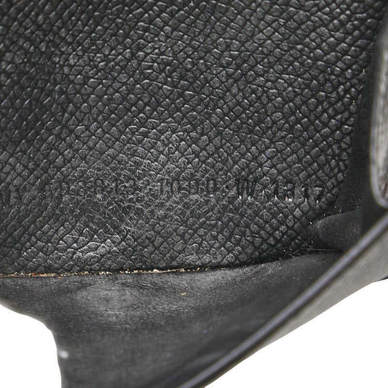 バレンシアガ ロゴ コンパクトウォレット 三つ折り財布 593813 ブラック レザー レディース BALENCIAGA 【中古】
