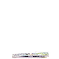 サルヴァトーレフェラガモ ガンチーニ 花 フラワー モチーフ 長財布 パープル ブルー マルチカラー PVC レディース Salvatore Ferragamo 【中古】