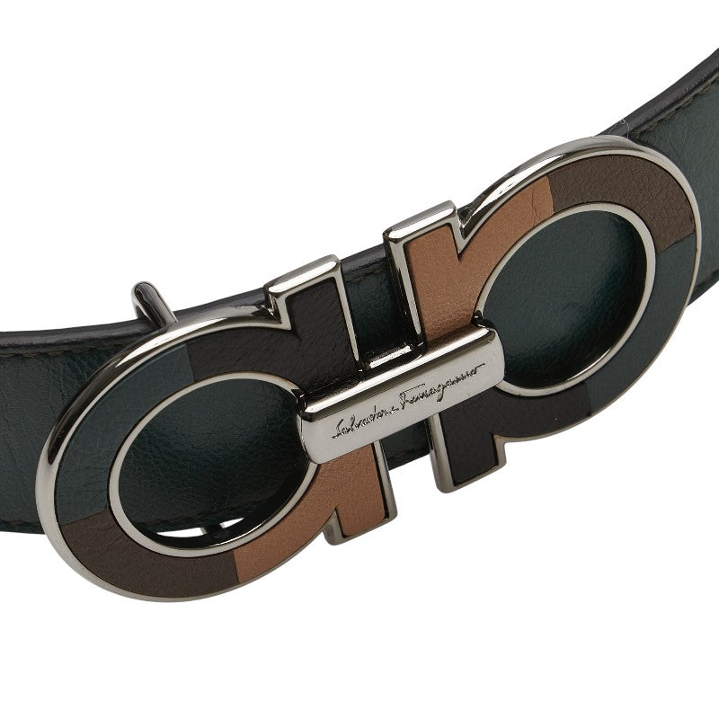 サルヴァトーレフェラガモ ガンチーニ リバーシブル ベルト マルチカラー レザー レディース Salvatore Ferragamo 【中古】