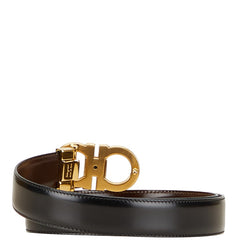 サルヴァトーレフェラガモ ガンチーニ リバーシブル ベルト ブラック ブラウン レザー メンズ Salvatore Ferragamo 【中古】