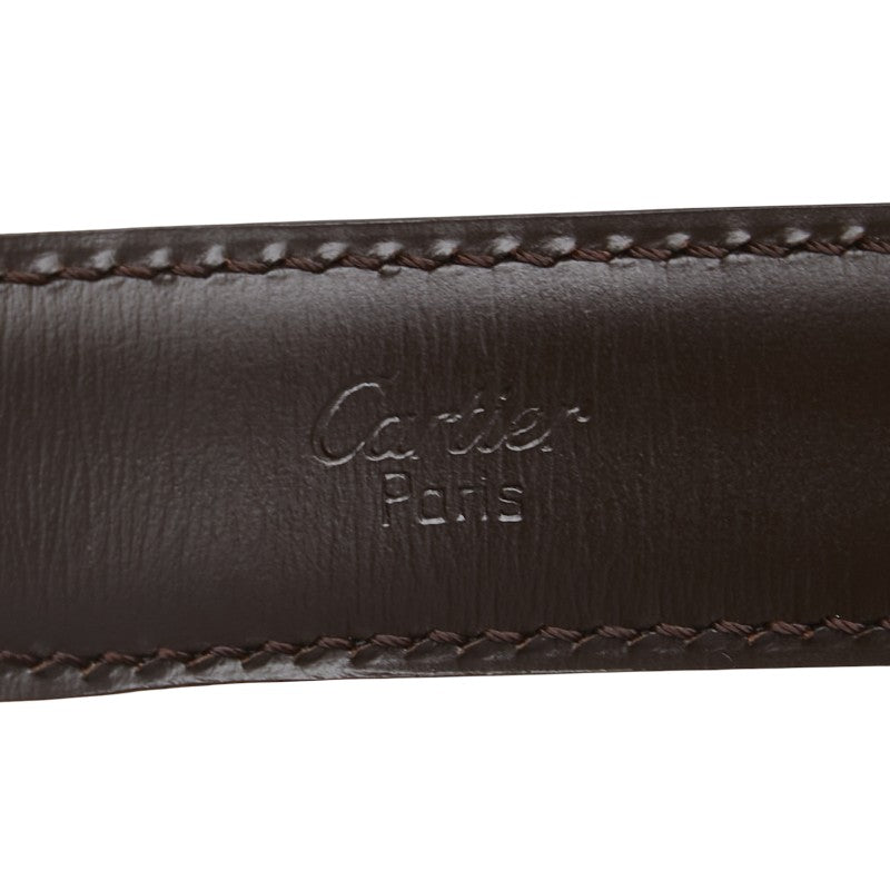 カルティエ パンテール リバーシブル ベルト ブラック ブラウン レザー レディース CARTIER 【中古】