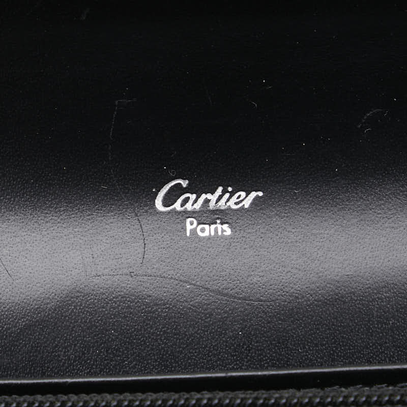 カルティエ ラブコレクション 長財布 ブラック レザー レディース CARTIER 【中古】