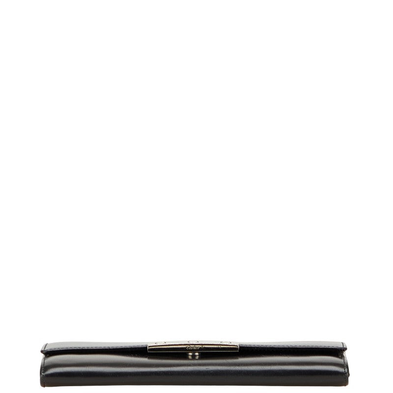 カルティエ ラブコレクション 長財布 ブラック レザー レディース CARTIER 【中古】