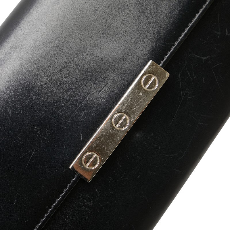 カルティエ ラブコレクション 長財布 ブラック レザー レディース CARTIER 【中古】