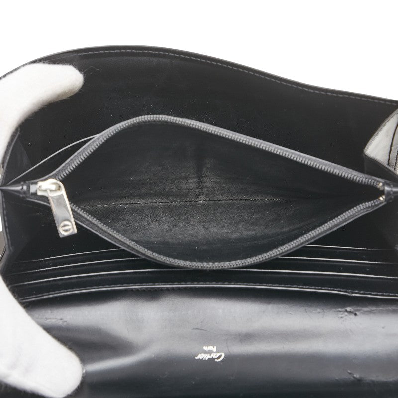 カルティエ ラブコレクション 長財布 ブラック レザー レディース CARTIER 【中古】