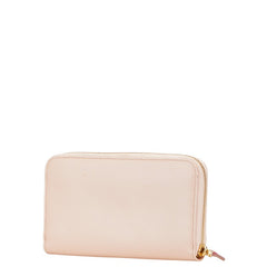 サルヴァトーレフェラガモ ガンチーニ ロゴプレート 長財布 ラウンドファスナー ピンク レザー レディース Salvatore Ferragamo 【中古】