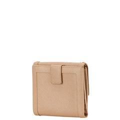 サルヴァトーレフェラガモ ガンチーニ 二つ折り財布 ピンクベージュ レザー レディース Salvatore Ferragamo 【中古】