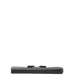 サルヴァトーレフェラガモ ヴァラリボン 長財布 L字ファスナー ブラック レザー レディース Salvatore Ferragamo 【中古】