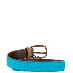 ドルチェアンドガッバーナ ベルト ライトブルー オーストリッチ メンズ DOLCE&GABBANA 【中古】