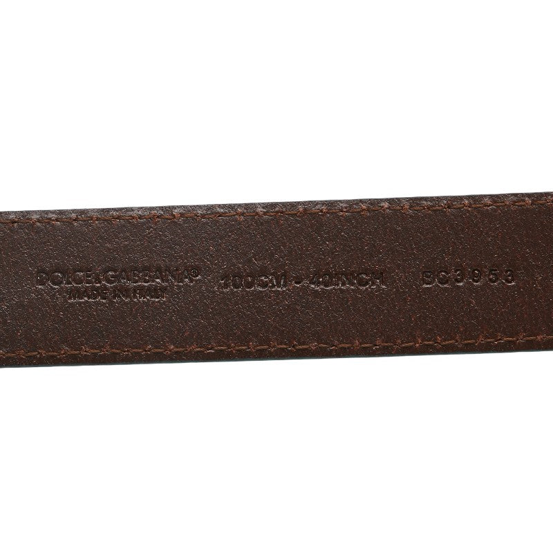 ドルチェアンドガッバーナ ベルト ライトブルー オーストリッチ メンズ DOLCE&GABBANA 【中古】