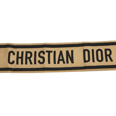ディオール レオパード ミッツァ スカーフ ベージュ ブラック シルク レディース Dior 【中古】