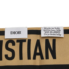 ディオール レオパード ミッツァ スカーフ ベージュ ブラック シルク レディース Dior 【中古】