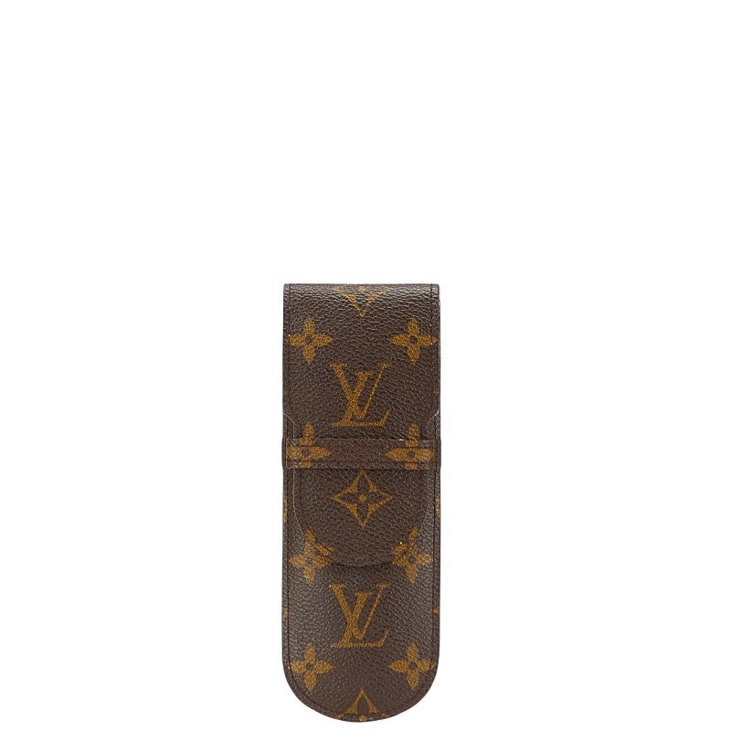 ルイ ヴィトン モノグラム エテュイ スティロ ペンケース M62990 ブラウン PVC レザー レディース LOUIS VUITTON 【中古】