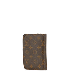 ルイ ヴィトン モノグラム ポルトパピエ ジップ 二つ折り財布 M61207 ブラウン 茶 PVC レザー レディース LOUIS VUITTON 【中古】