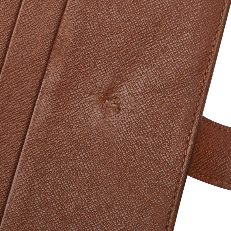 ルイ ヴィトン モノグラム ポルトパピエ ジップ 二つ折り財布 M61207 ブラウン 茶 PVC レザー レディース LOUIS VUITTON 【中古】