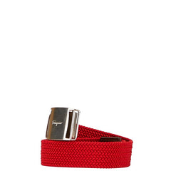 サルヴァトーレフェラガモ ベルト CA-67 8712 レッド キャンバス メンズ Salvatore Ferragamo 【中古】