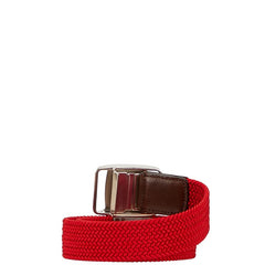 サルヴァトーレフェラガモ ベルト CA-67 8712 レッド キャンバス メンズ Salvatore Ferragamo 【中古】