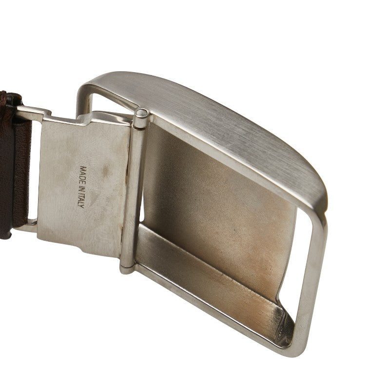サルヴァトーレフェラガモ ベルト CA-67 8712 レッド キャンバス メンズ Salvatore Ferragamo 【中古】