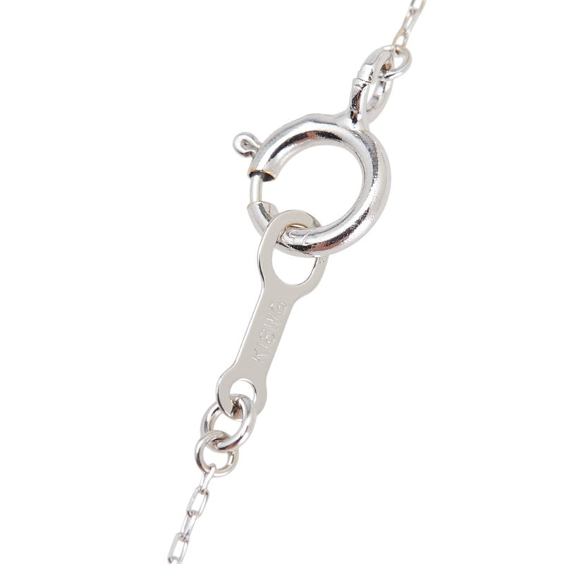 K18WG ホワイトゴールド ダイヤ0.20ct ホースシュー 馬蹄 モチーフ ペンダントネックレス レディース 【中古】
