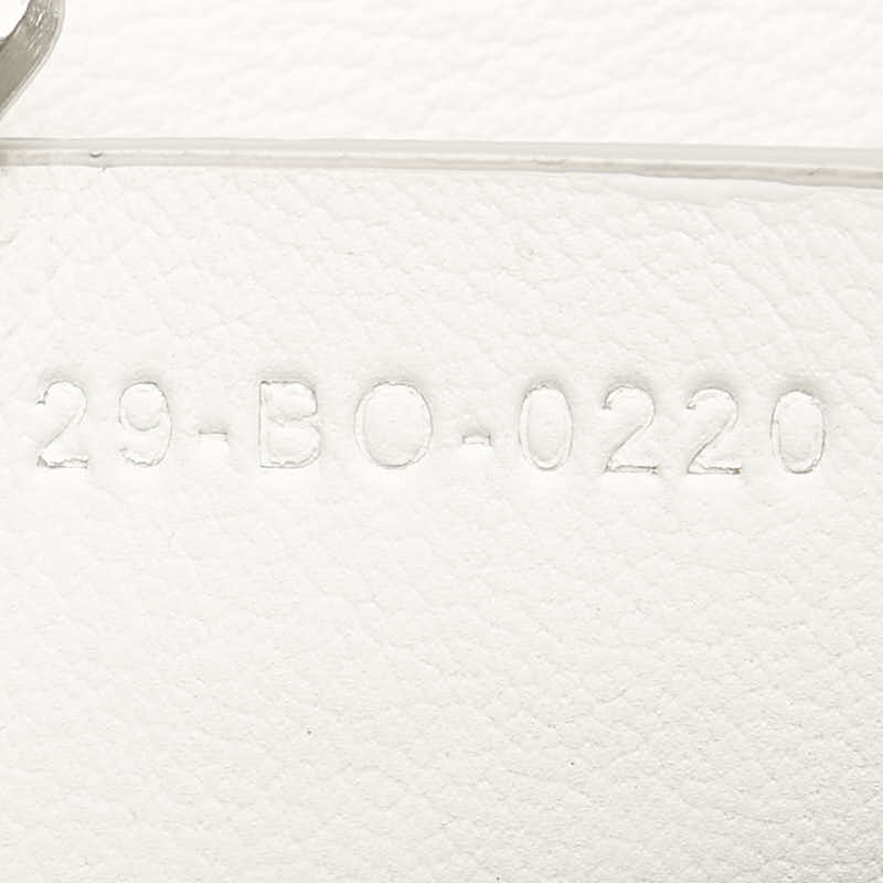 ディオール オブリーク サドルバッグ 斜め掛け ショルダーバッグ ホワイト レザー レディース Dior 【中古】