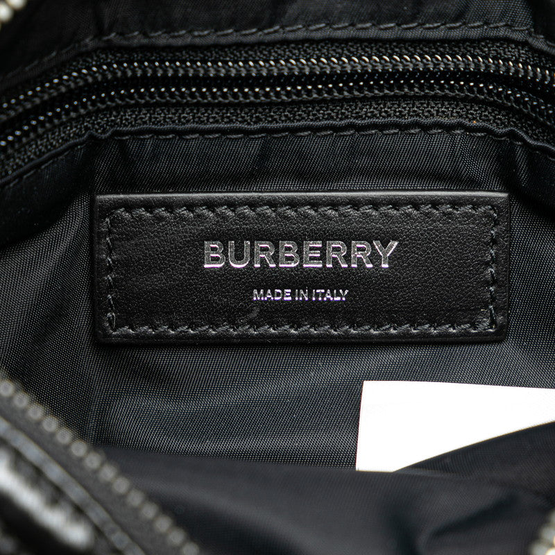 バーバリー ホースフェリー クロスボディバッグ ブラック コーティングキャンバス メンズ BURBERRY 【中古】